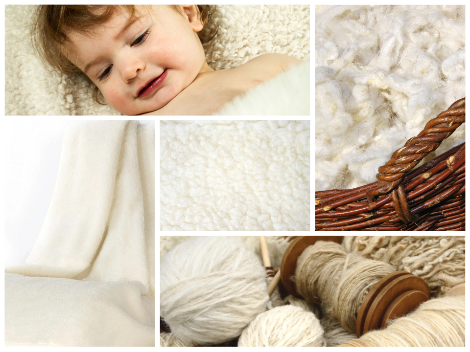 Плед из овечьей шерсти.