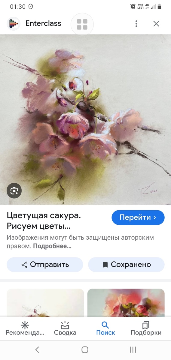 Это сухая пастель, скриншот из мастер-класса Татьяна Каштальянц с канала Enterclass