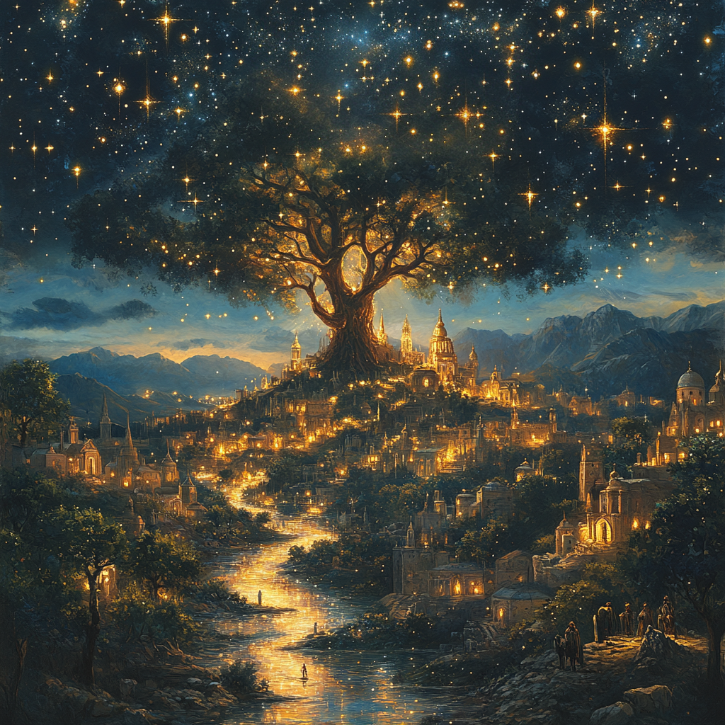 Ирий и Великое Древо (нейросеть)