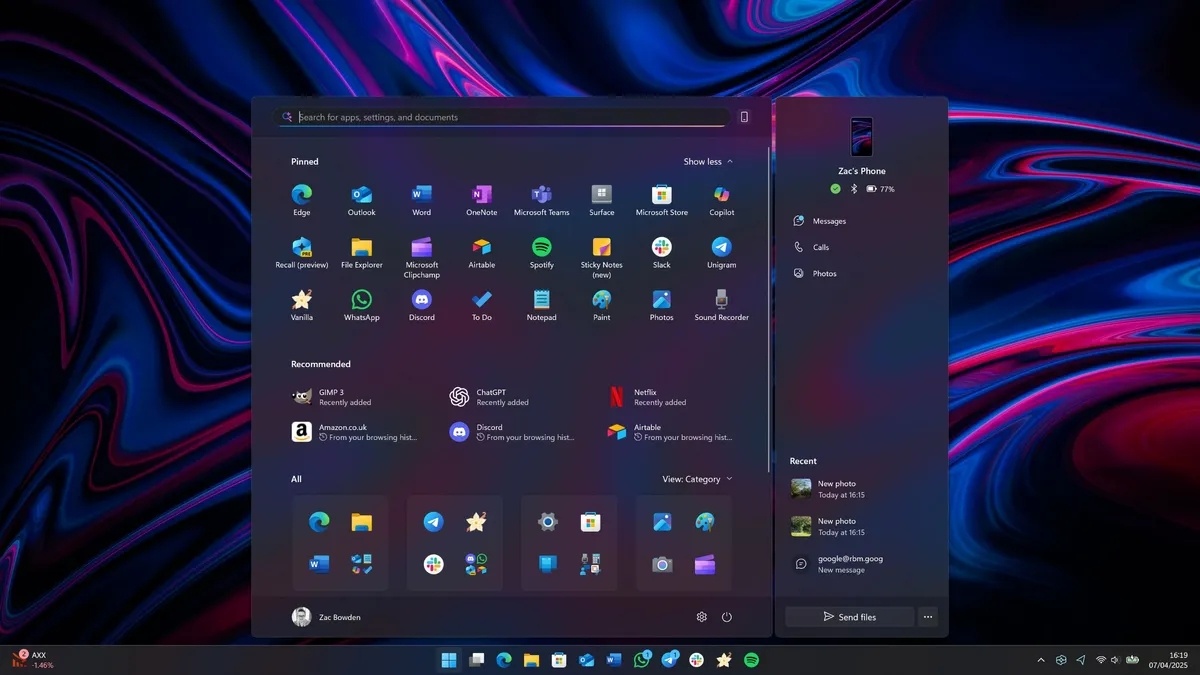    Новое меню «Пуск» в Windows 11 показали в действии [ВИДЕО]