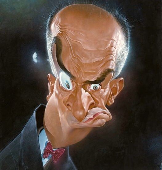 ШАРЖ ОТ СЕБАСТЬЯНА КРЮГЕРА / SEBASTIAN KRUGER НА ФРАНЦУЗСКОГО КОМЕДИЙНОГО АКТЕРА КИНО ЛУИ ДЕ ФЮНЕСА 