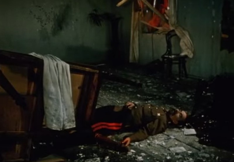 Гибель генерала Корнилова. Кадр из фильма "Хождение по мукам" (1957-1959).