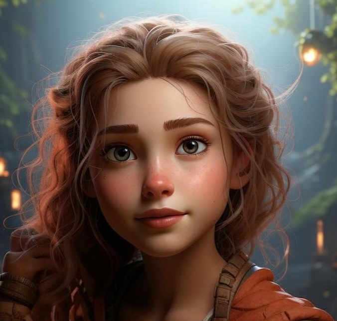 Девочка Лира, жительница деревни Ронал