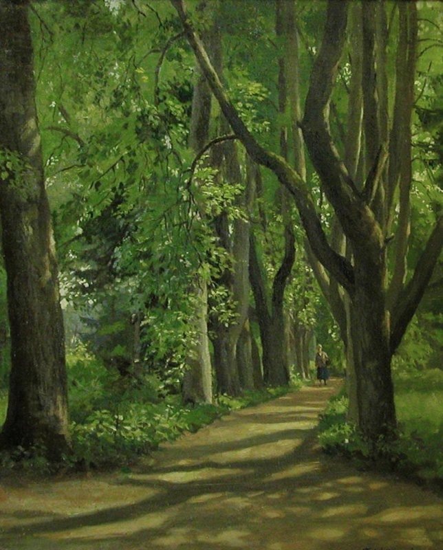 Б.В.Щербаков. Михайловское. Липовая аллея. 1936. Государственный мемориальный историко-литературный и природно-ландшафтный музей-заповедник А.С. Пушкина "Михайловское".