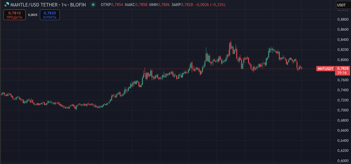 Текущая цена монеты MNT 