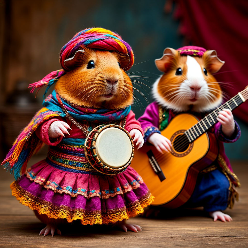 Почему морская свинка не могла найти свою гитару на празднике? Потому что она всегда теряет ноты!