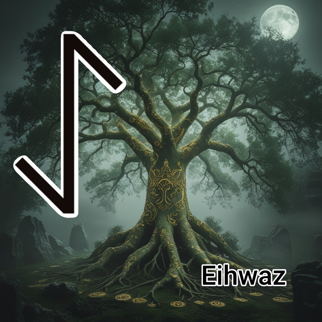 Символ руны Эйваз - дерево Тис - как обозначение стойкости и вечности