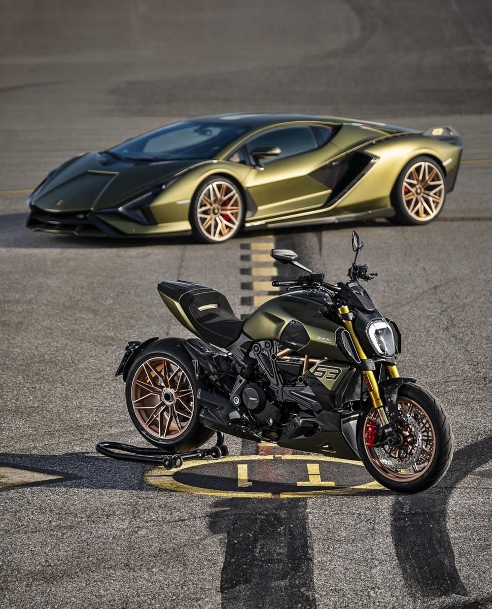 Ducati Diavel 1260 Lamborghini и гиперкар Lamborghini Sián FKP 37