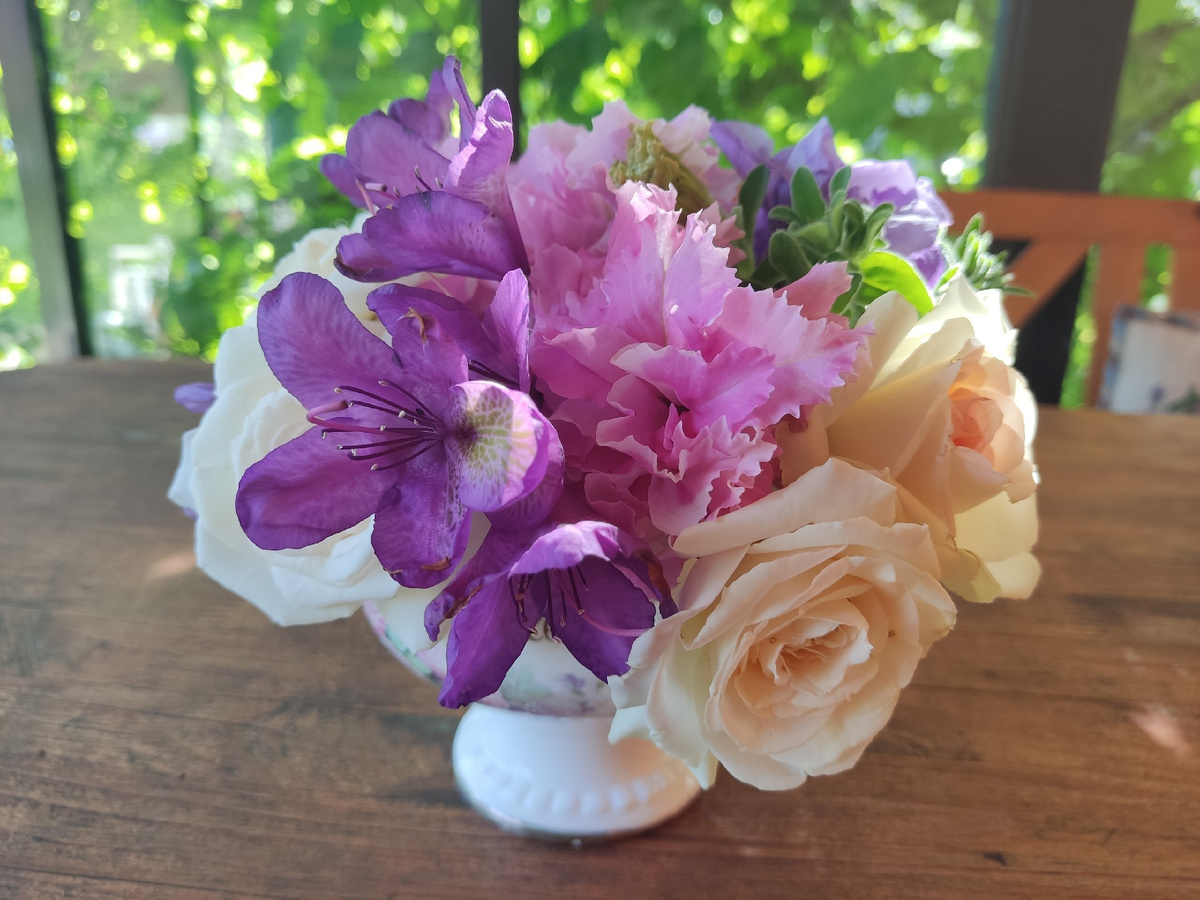 Рододендрон Polarnacht в букете