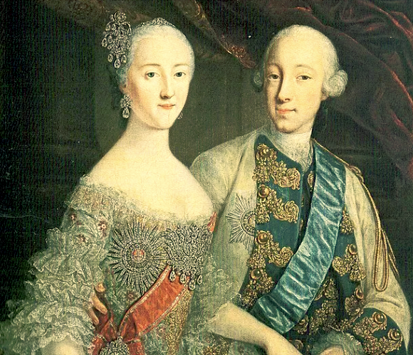 Петр III и Екатерина Великая. Изображение взято с Яндекс картинок.