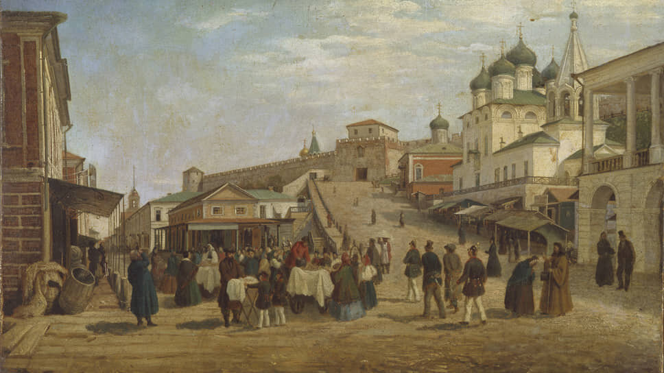 Петр Верещагин. «Рынок в Нижнем Новгороде», 1867
Фото: Fine Art Images / Heritage Images / Getty Images