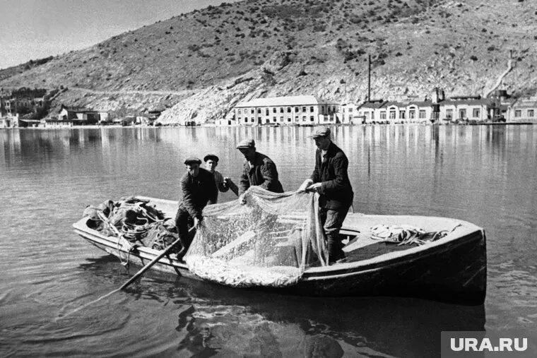 Промышленный лов рыбы в тылу в годы Великой Отечественной войны. Фото: British Official/ТАСС