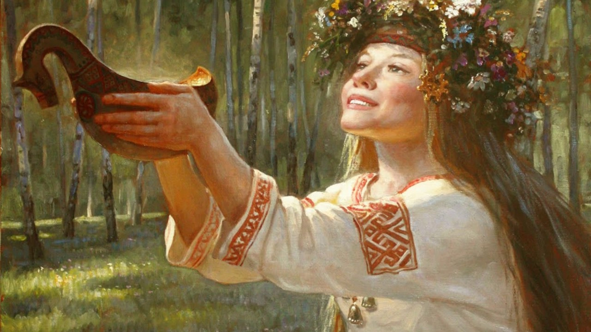 Славянское выкликание душ и угощение