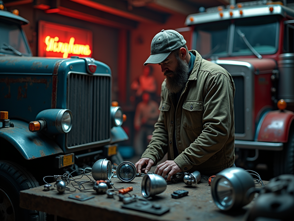 как установить фары