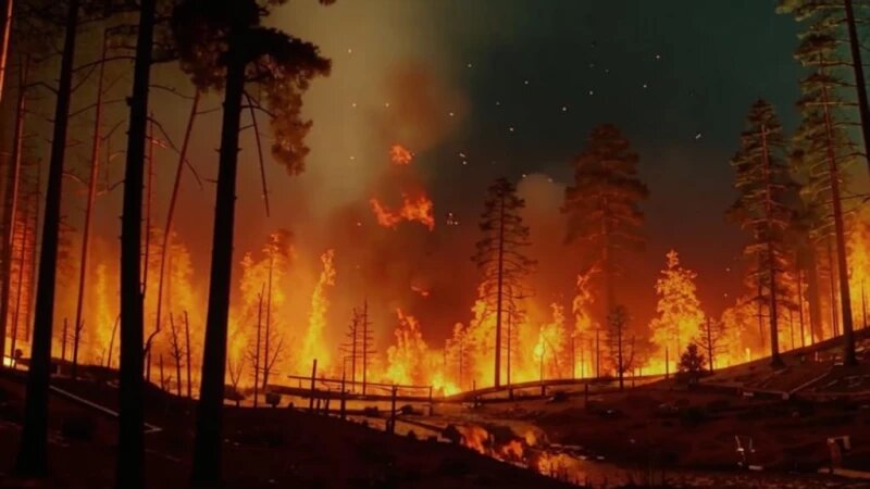     Лесной пожар. fusionbrain.ai