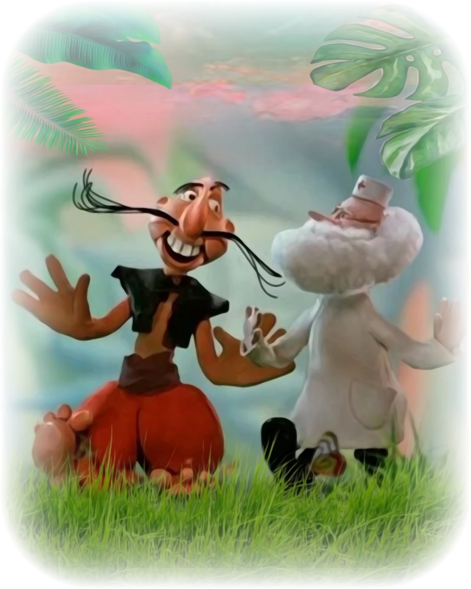 Кадр из м/ф "Айболит и Бармалей" в моей лёгкой обработке 