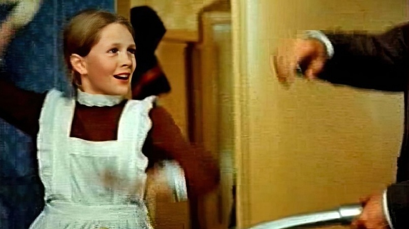 Анастасия Немоляева в детстве, скриншот из фильма «Старый Новый год»