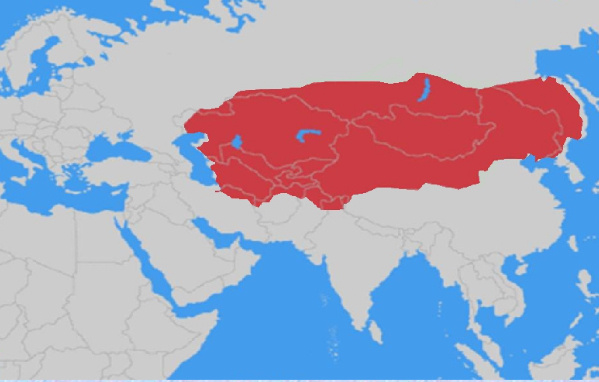 Монгольская империя Чингисхана.