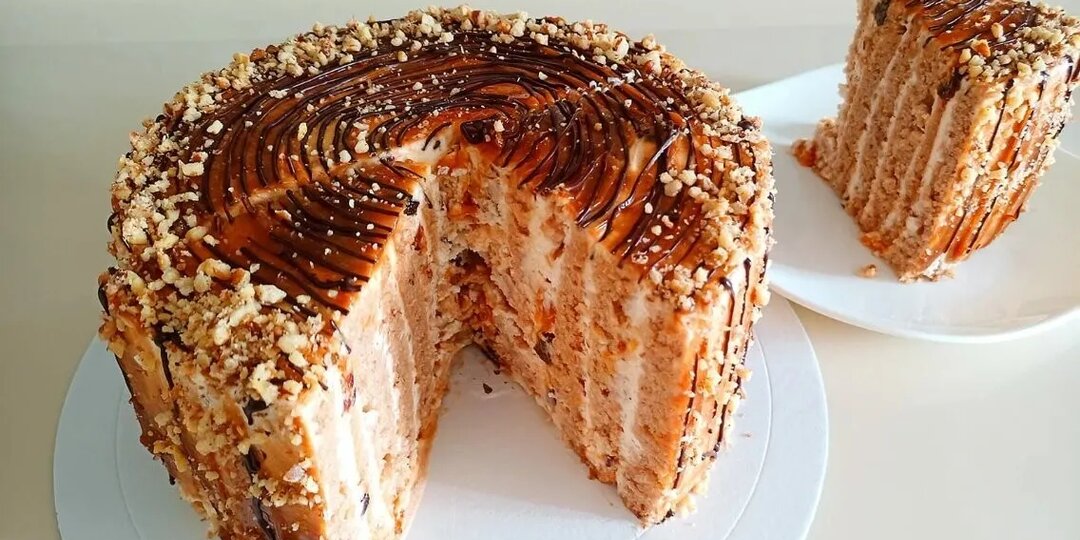 Торт трухлявый пень из советских рецептов на сметане с вареньем!