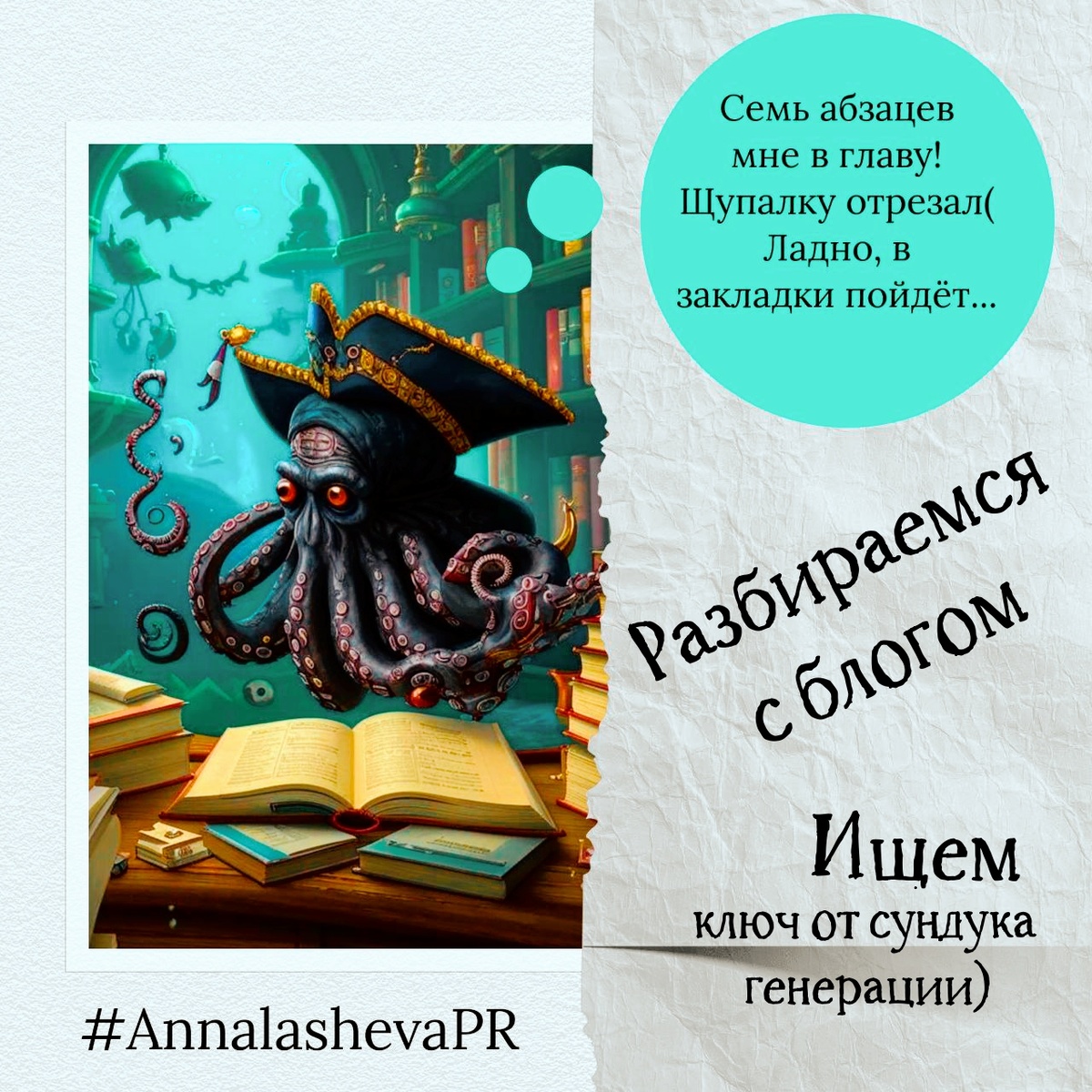 Вот такой стиль общения моего осьминога родился при общении с писателями)