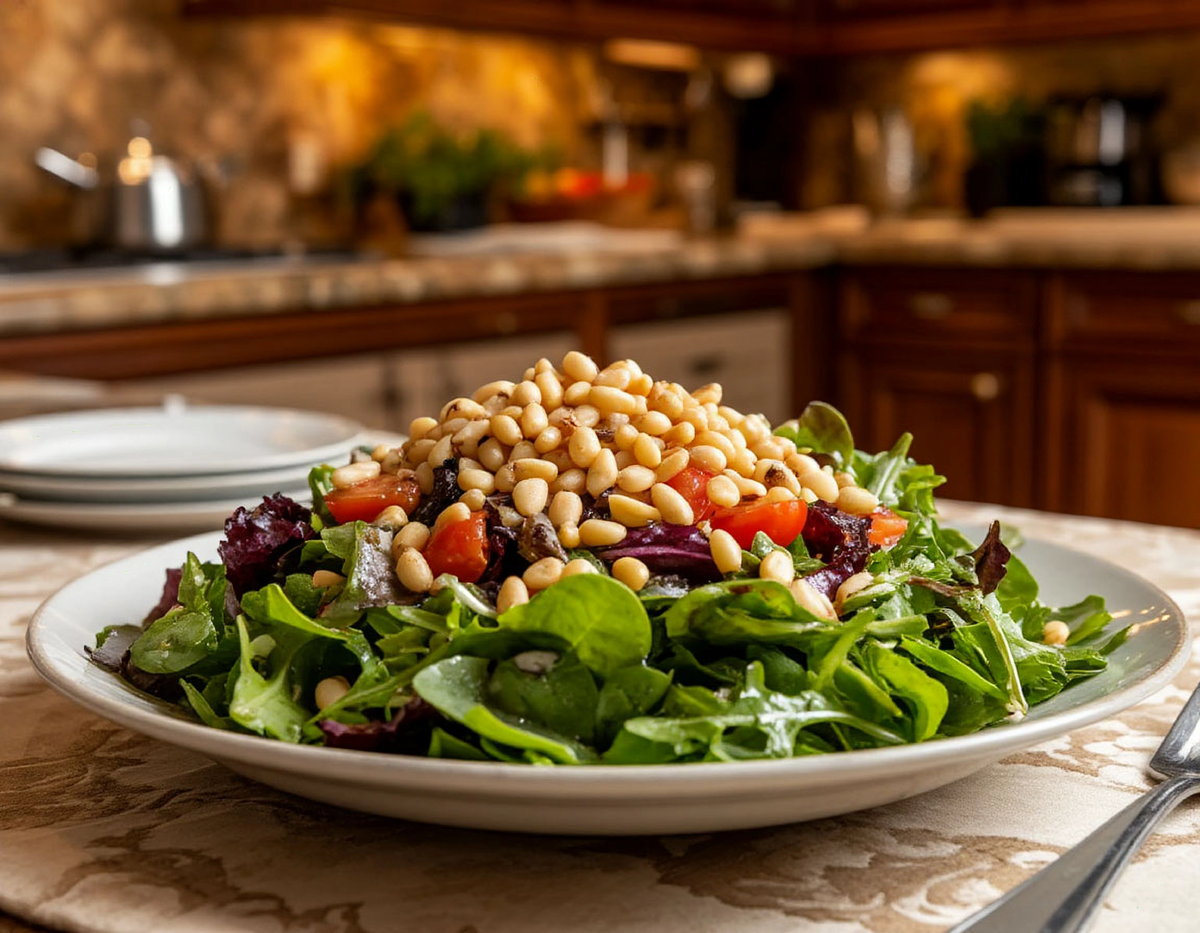 Праильная заправка для этого салата делает его просто идеального вкуса.