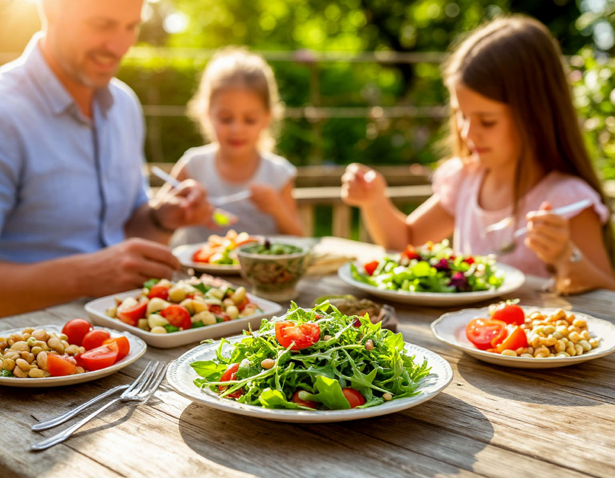 Такой летний салат идален, например, для полезного летнего ужина на веранде.