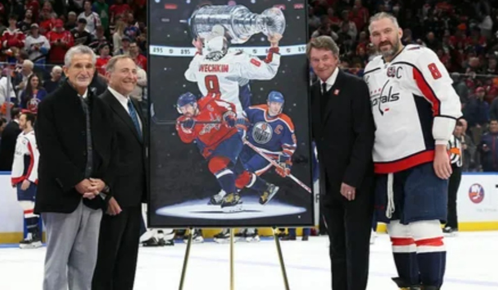 Празднование рекорда Александра Овечкина