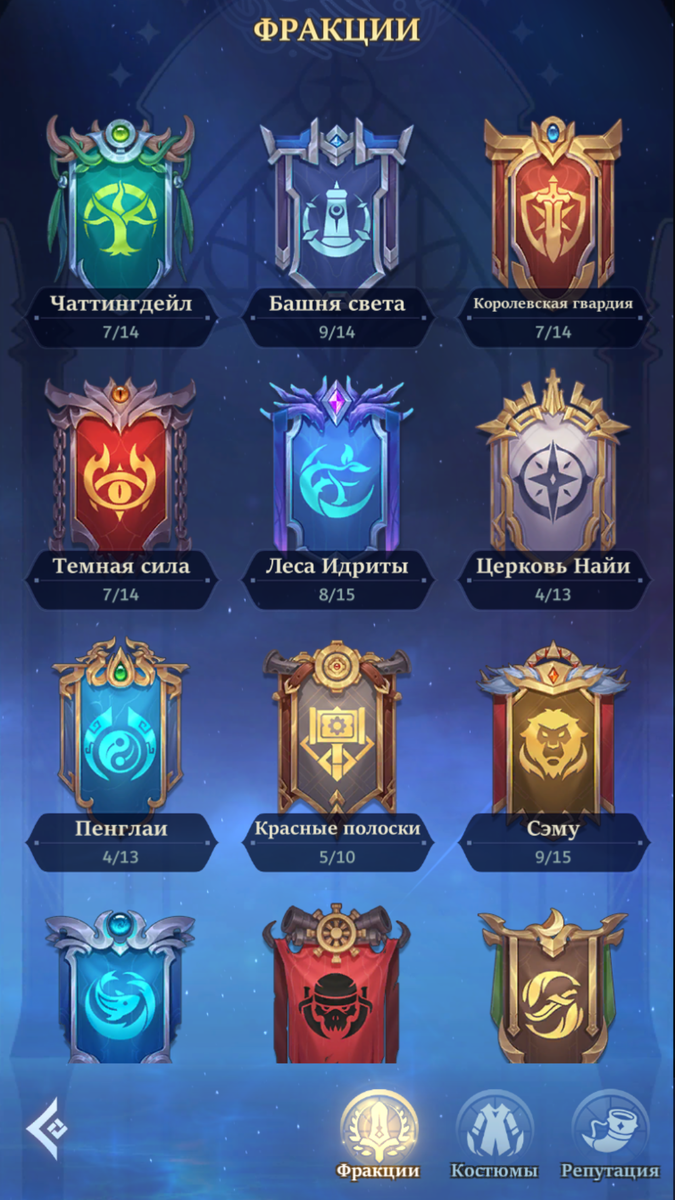 Call of Antia - Фракции (часть 1 на 09.04.2025).