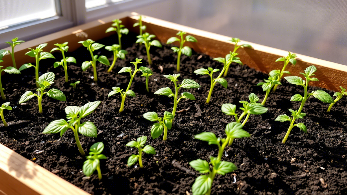 рассада  ящике