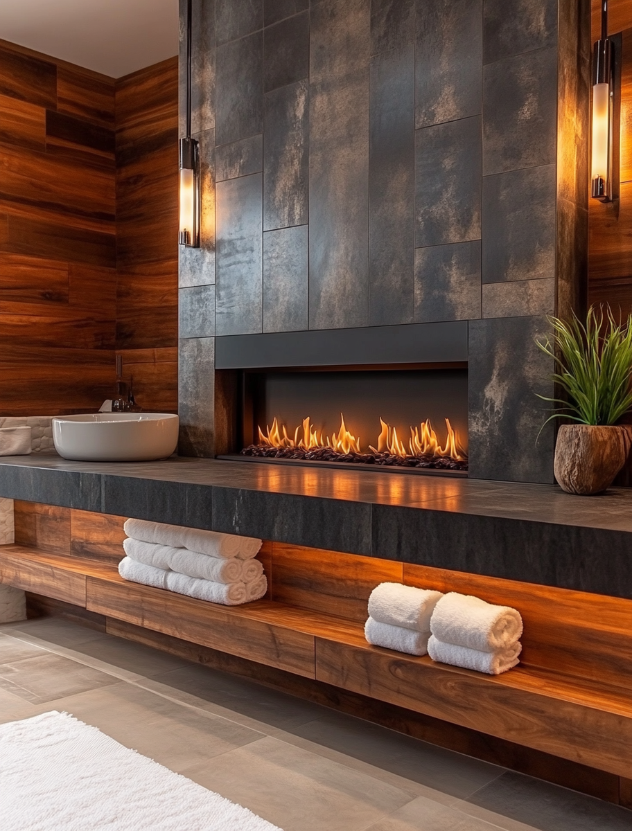    Как электрокамин в ванной преобразит ваш комфорт: уют, безопасность и стиль без компромиссов Kamin