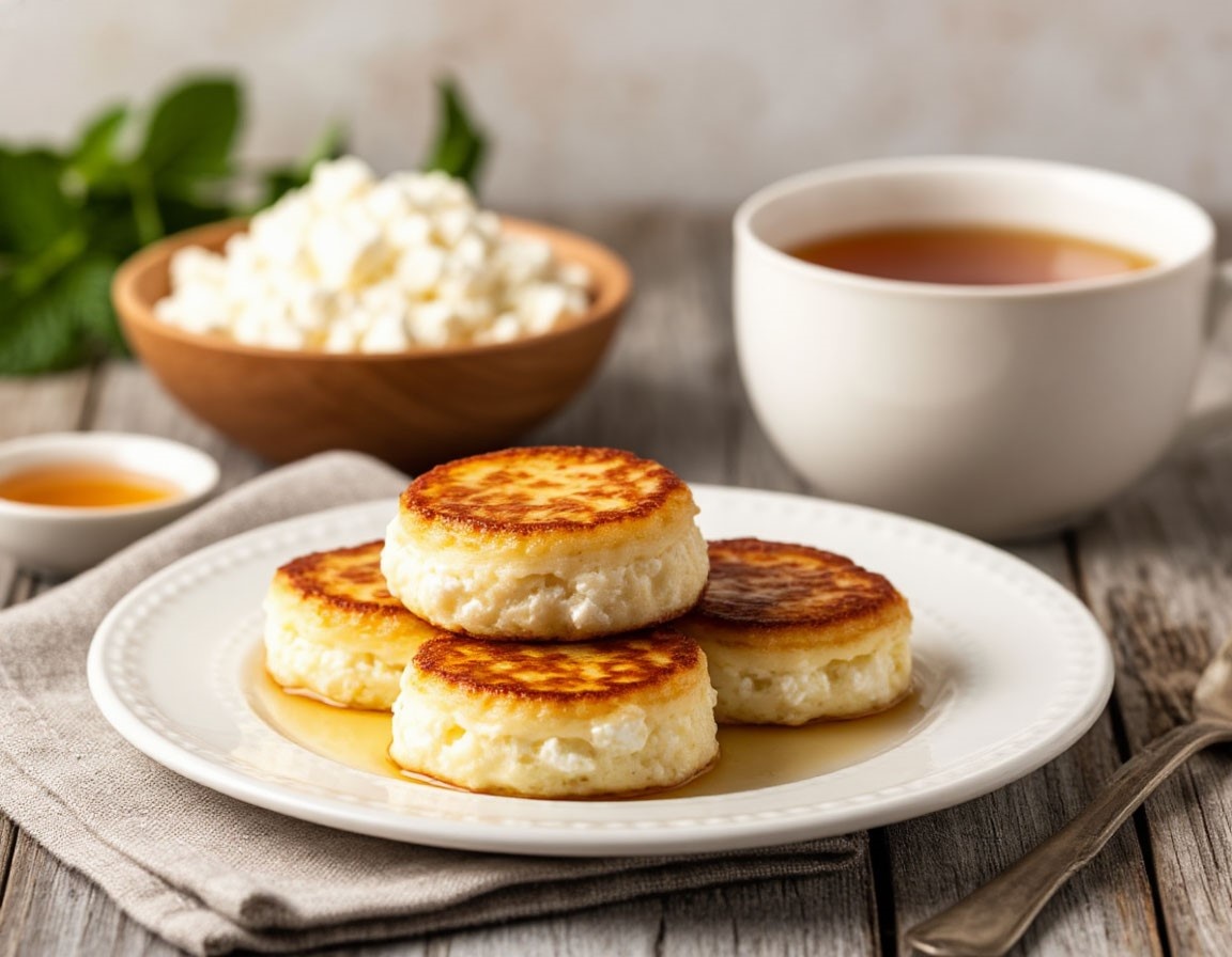 Пышные сырники из творога