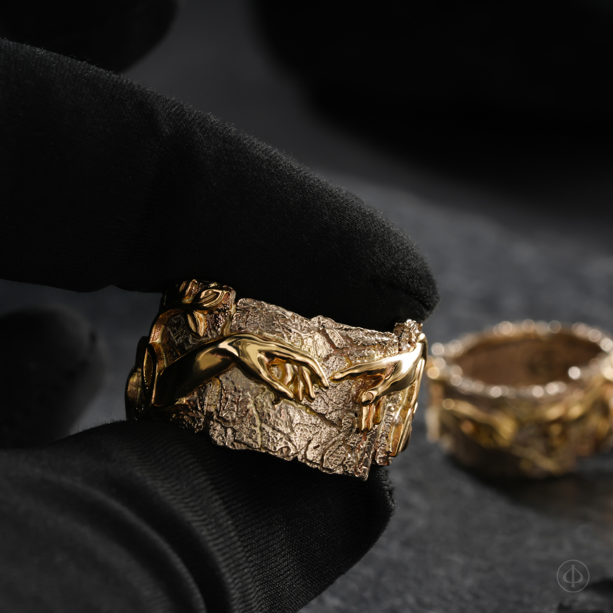 Кольцо из белого и желтого золота 585 Арт.062