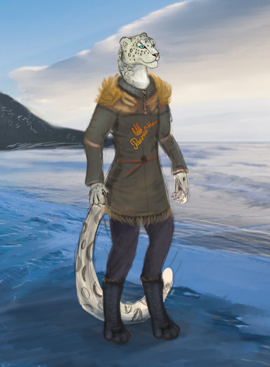 ''Снежный барс на люду''. Племя Барсеидов.❄