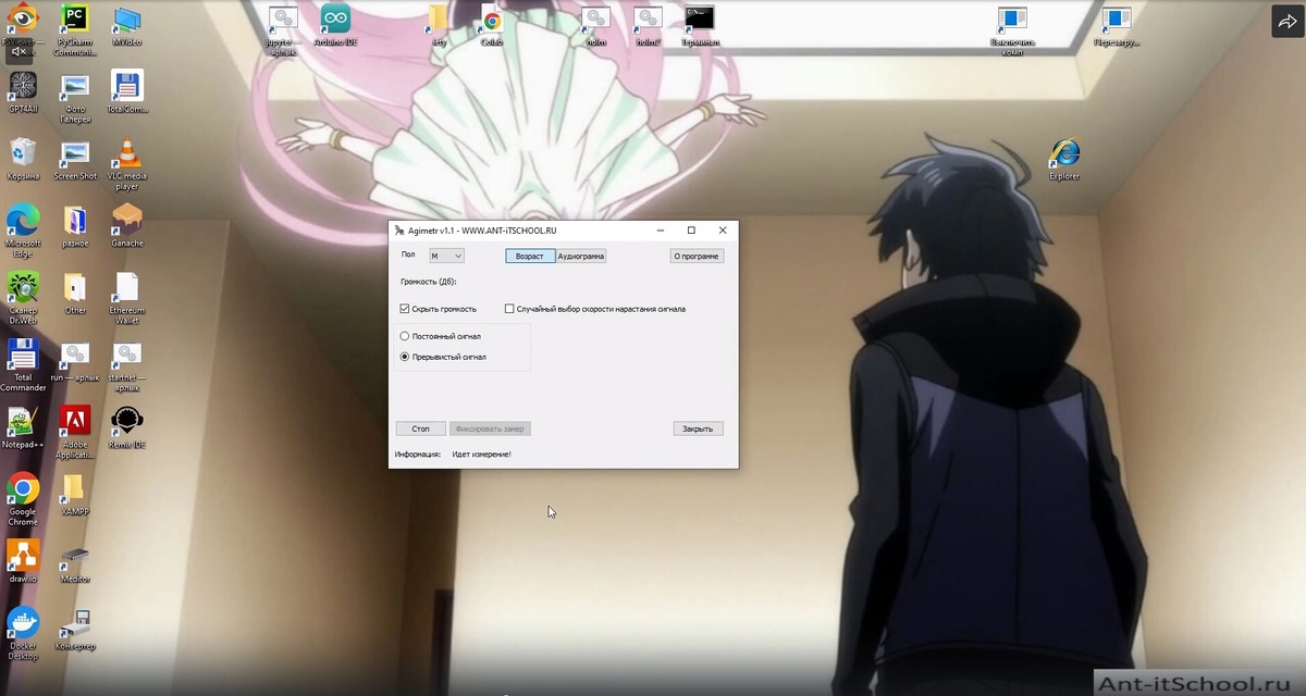 Рабочее окно программы.