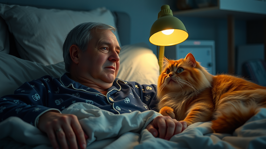 Коты очень любят спать с хозяином