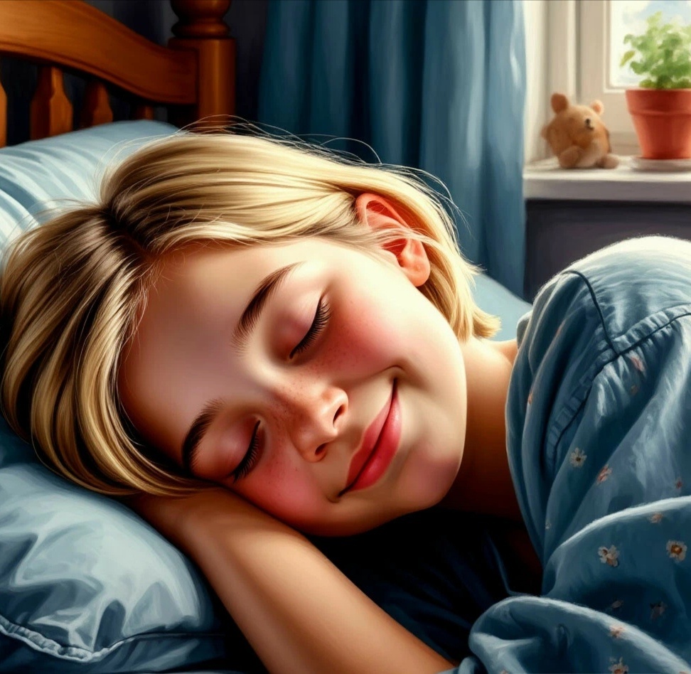 А это наша героиня спит и ей снится чудесный сон. 