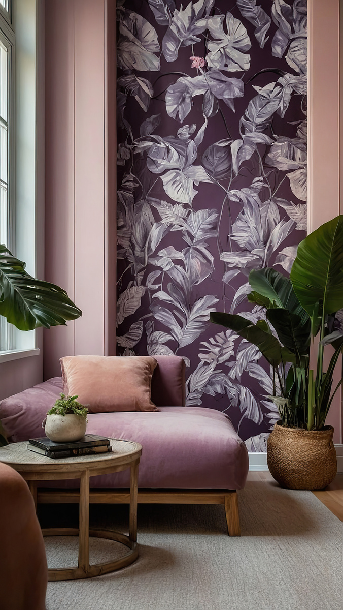 В интерьерах 2025 года особенно актуальны растительные мотивы, акварельные принты и мягкая геометрия. Источник: ru.freepik.com