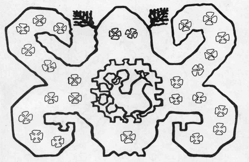 Фрагмент вышивки полотенца из Архангельской губернии. Внутри "лягушки" вышито изображение птицы.