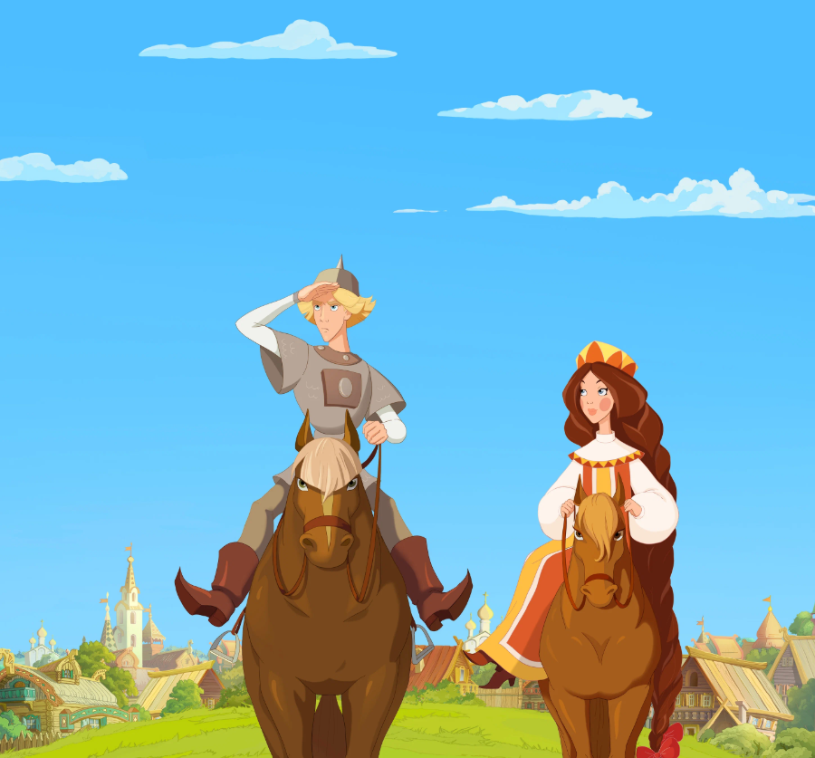    Кадр из мультфильма “Три богатыря и наследница престола” (2018)Кинопоиск