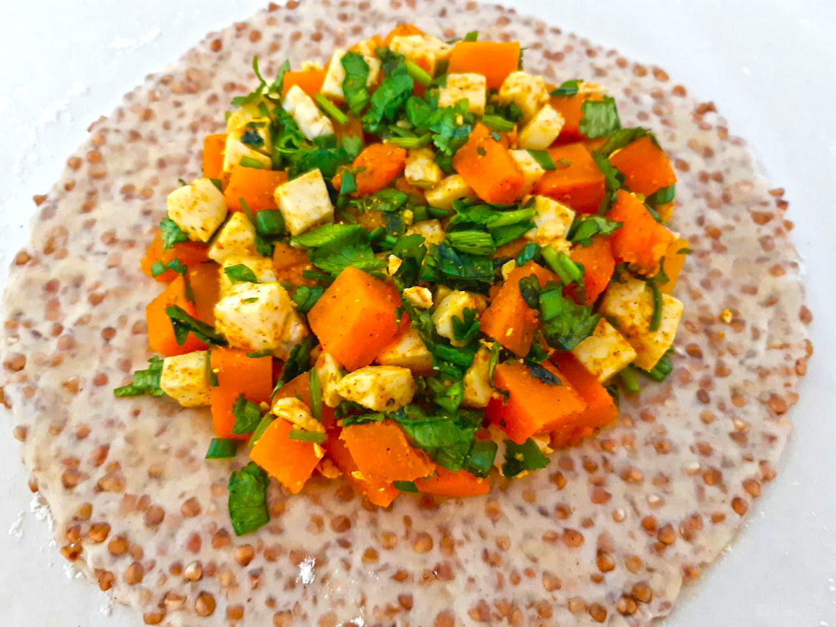 Положила начинку