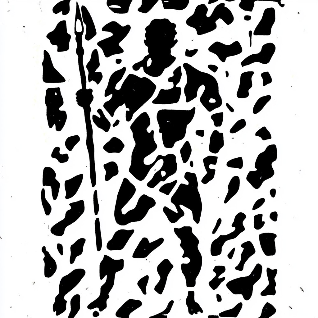 Что вы видите? Аморфные черные пятна на белом фоне или что-то большее? (Нейроарт Татьяны Горбуновой, 2025)