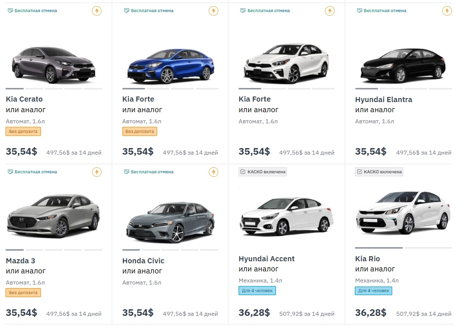 Прокат машин на сайте Localrent для поездки в Армению