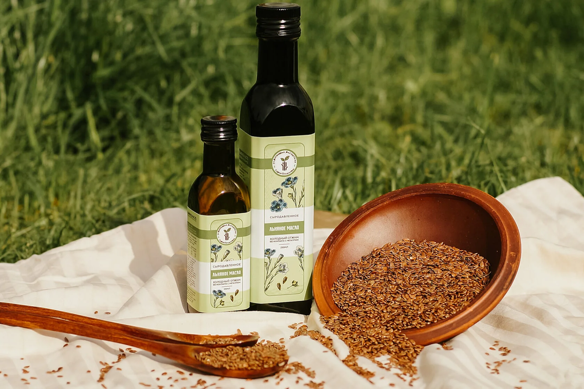 Сыродавленное льняное масло от ремесленной мастерской семьи Ерофеевых