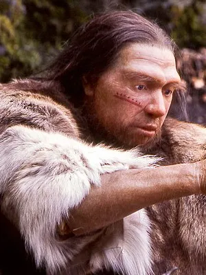 Фотография неандертальца из Неандертальского музея в Меттманне, 2008 год