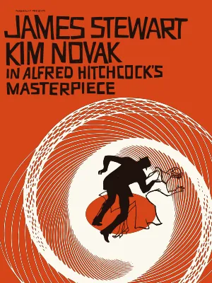 Постер к фильму Альфреда Хичкока «Головокружение» от студии Paramount Pictures, 1958 год