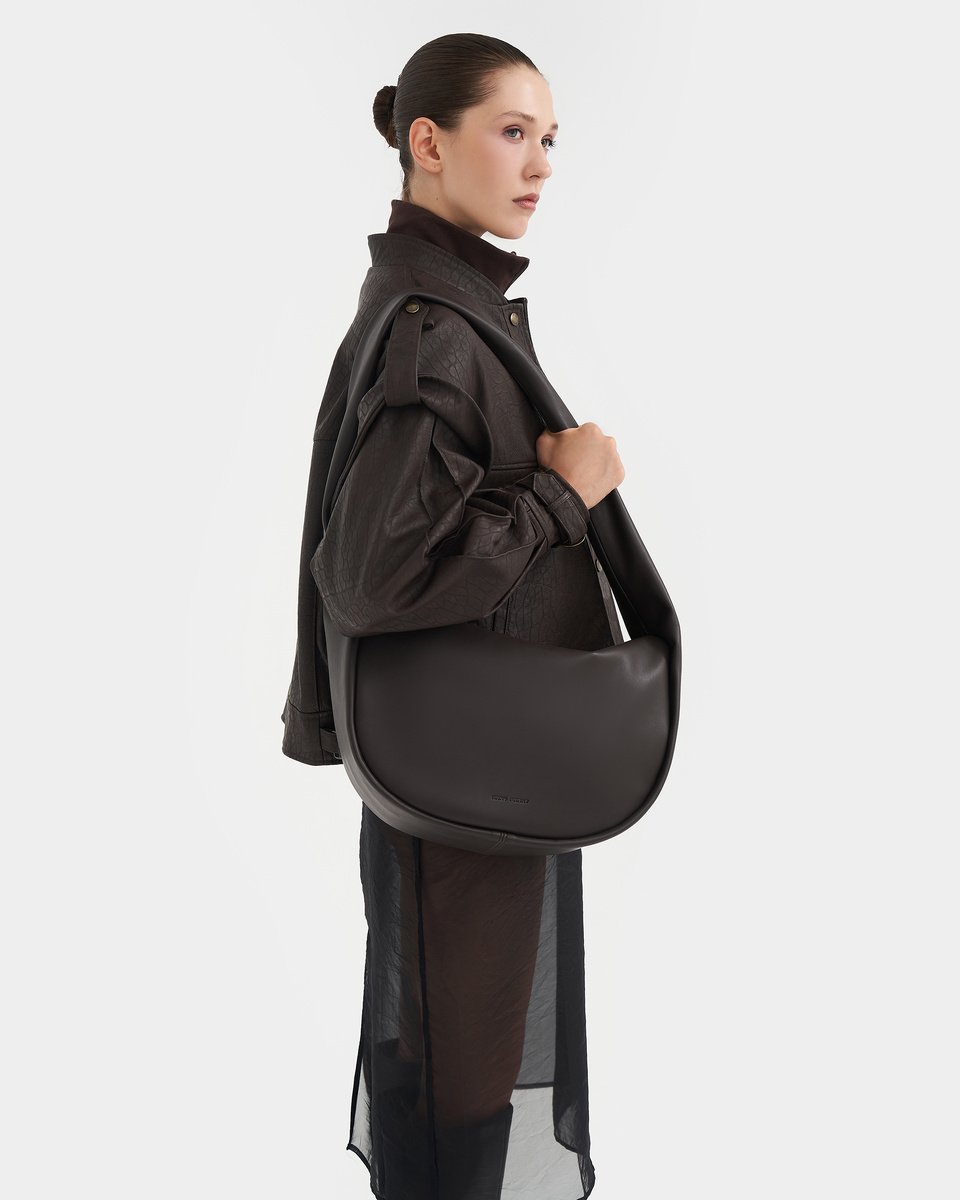 Мягкая сумка-шопер POST в цвете кофе, 8 700₽