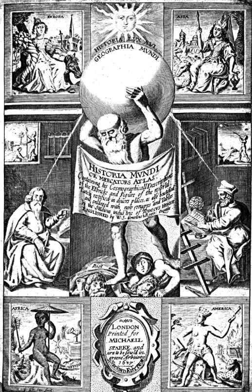 Первая страница атласа Меркатора 1637 г. (интернет)