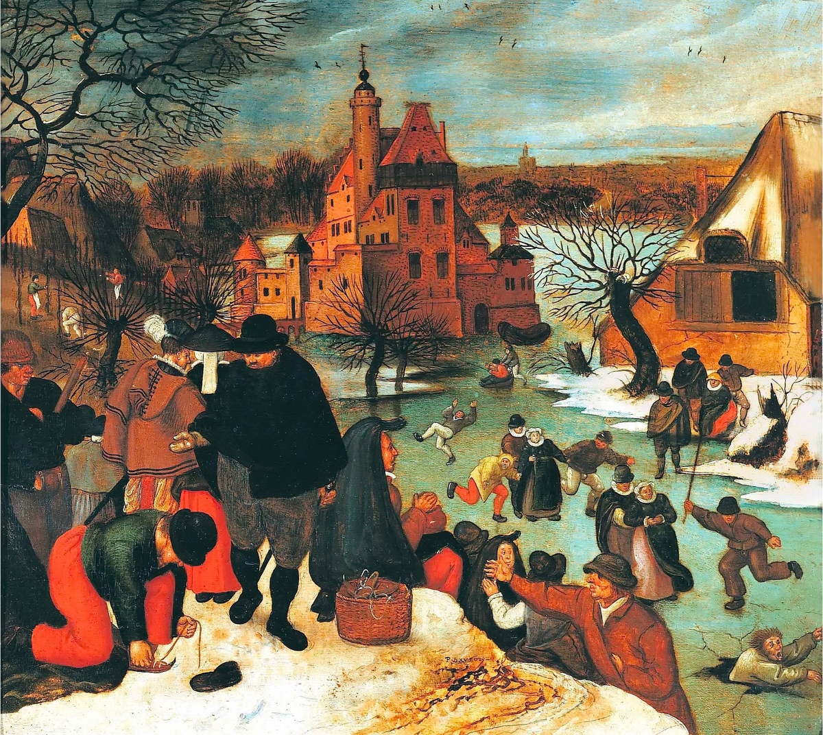 Илл. 1. Питер Брейгель, «Катание на коньках», около 1600 - 1605, дерево, масло. Фландрия.