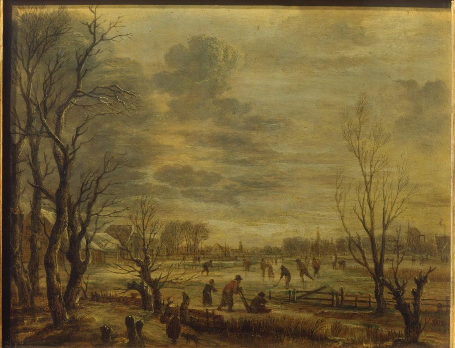 Илл. 2. Арт Ван дер Нер, «Катание на коньках», конец 1640-х - начало 1650-х гг., дерево, масло. Голландия (фотография взята с сайта ГМИИ им. Пушкина).