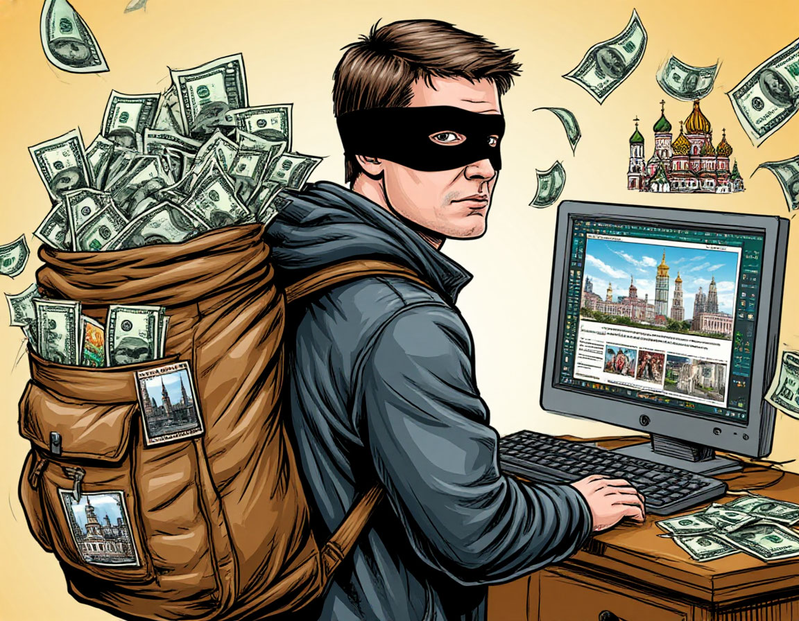 Плагиаторы зарабатывает деньги на чужих фотографиях. Иллюстрация нейросети «Шедеврум»